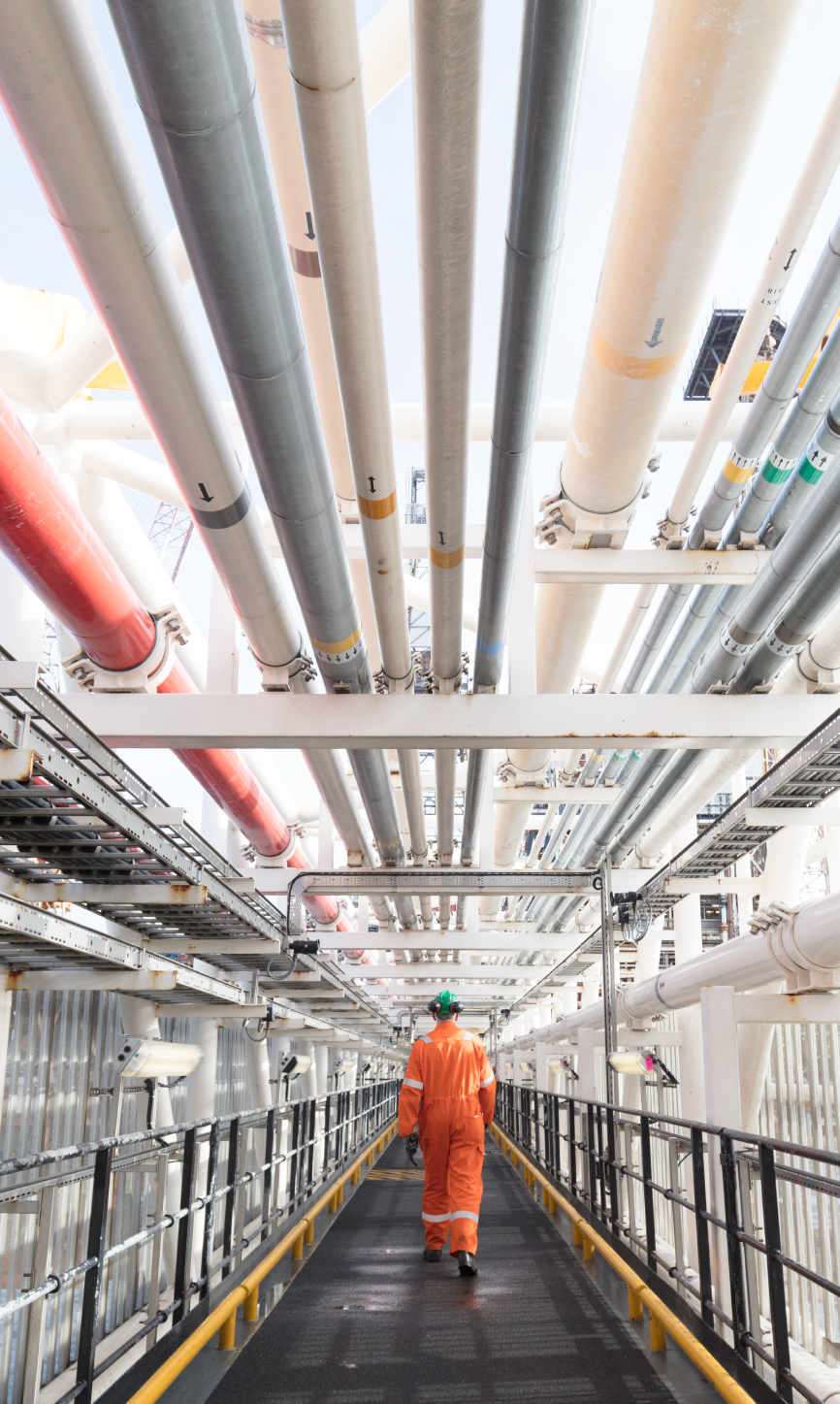 Man in uniform walking